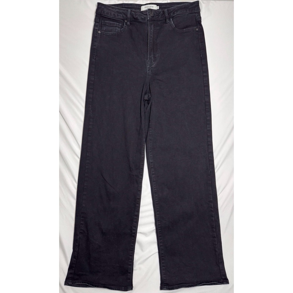 Hidden Tracey Jet Black Clean Stretch Straight Denim Jeans Womens Size 31‎